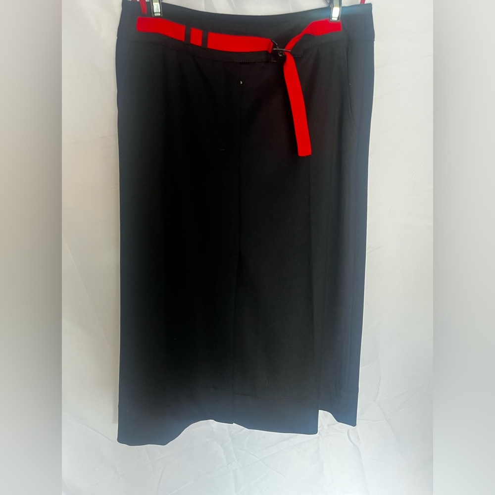 Prada Black Skirt with Red Accent